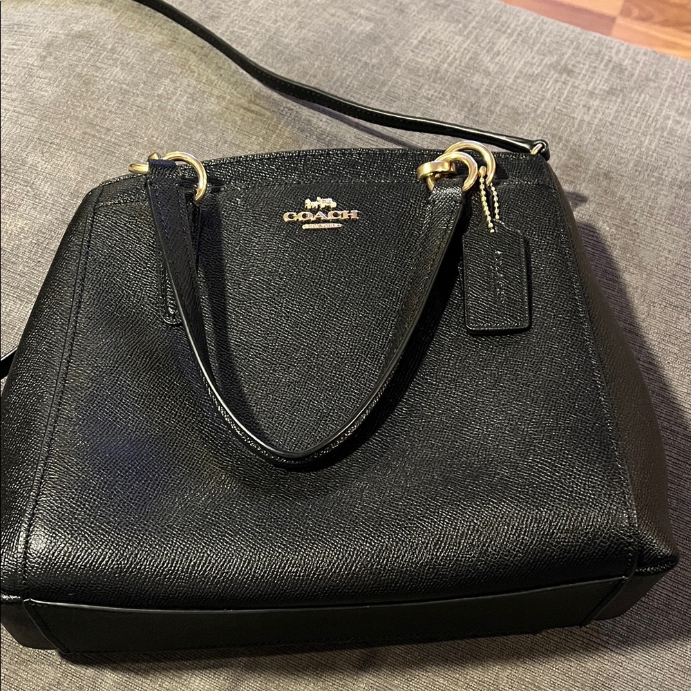 Coach Black Textured Shoulder Bag